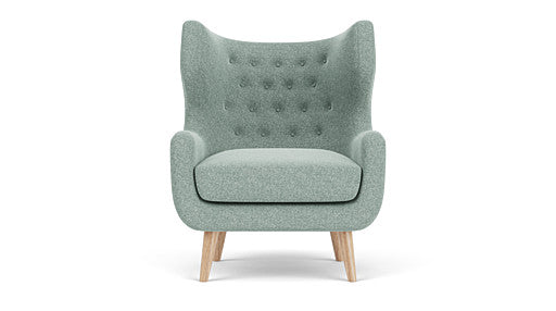 Craig Chair, Fabio Grey Green, Oak Soap Legs