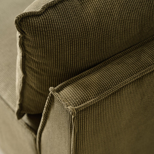 Daphne 3 Seater Chaise Left, Free Sage