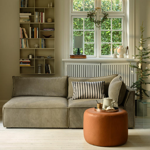 Daphne 3 Seater Chaise Left, Free Sage