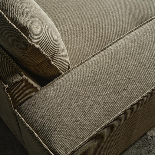 Daphne 3 Seater Chaise Left, Free Sage