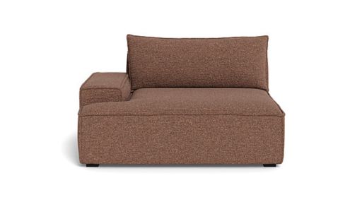 Daphne, Module Couch, 1 Seater Arm Left, Pebble Rust