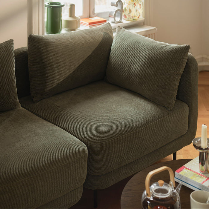 Maison Modular, 3 Seater Chaise, Free Sage