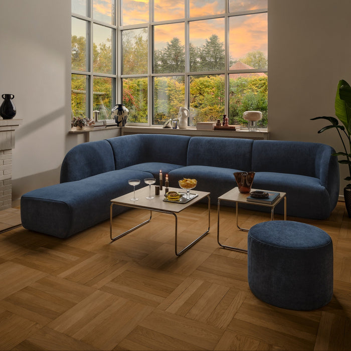 Paula Modular, 3.5 Seater Open Chaise Left, Planet Legion Blue
