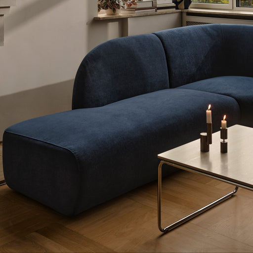 Paula Modular Sofa, Open End Left, Planet Legion Blue