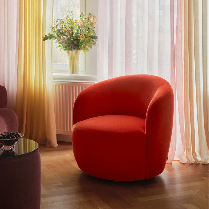 Rosie Swivel Chair, Moss Cherry