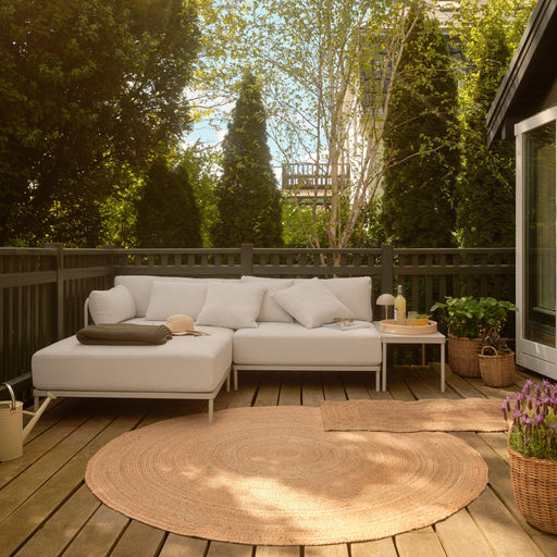 Vincent, Outdoor, 3 Seater Chaise Left, Sandshell, Coral Sand