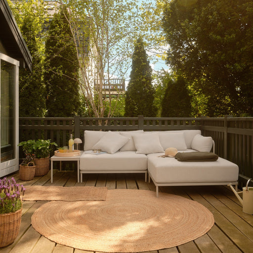 Vincent, Outdoor, 3 Seater Chaise Right, Sandshell, Coral Sand