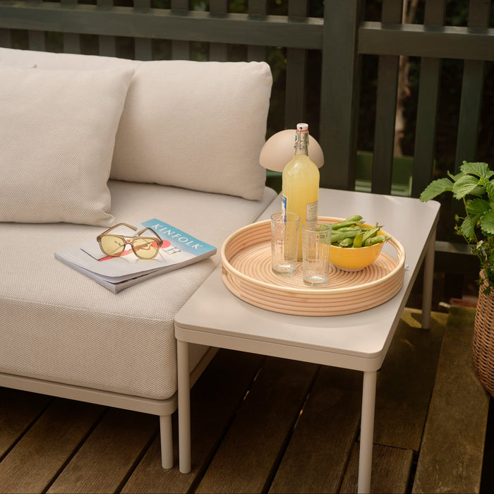 Vincent, Outdoor, 3 Seater Chaise Left, Sandshell, Coral Sand