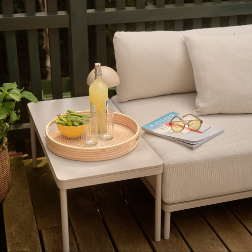 Vincent, Outdoor, 3 Seater Chaise Right, Sandshell, Coral Sand