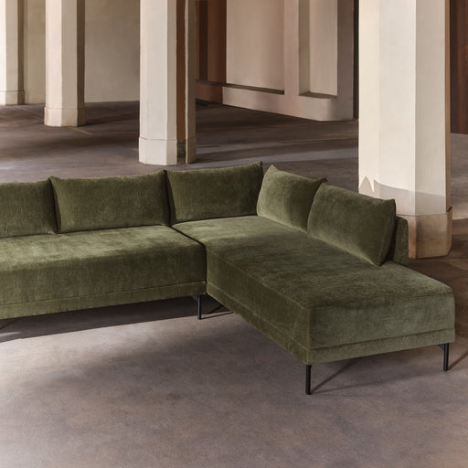 Vivica Sleeper Sofa Chaiselong Right, Moss Olive