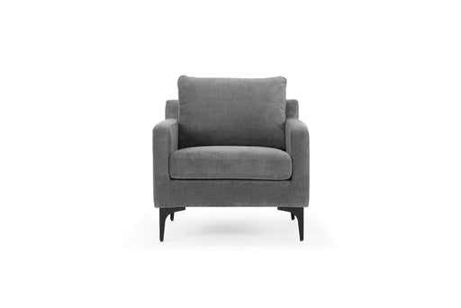 Astha, Chair, Danny Steel Grey, Black Legs - Sofa Company