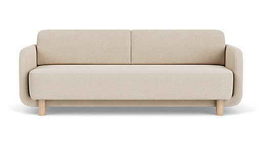 Clara Sleeper Couch, Pasha Dune, Oak Soap