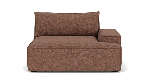 Daphne, Module Couch, 1 Seater Arm Right, Pebble Rust — SOFACOMPANY