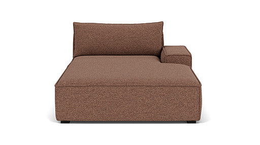 Daphne, Module Couch, Chaiselong Arm Right, Pebble Rust