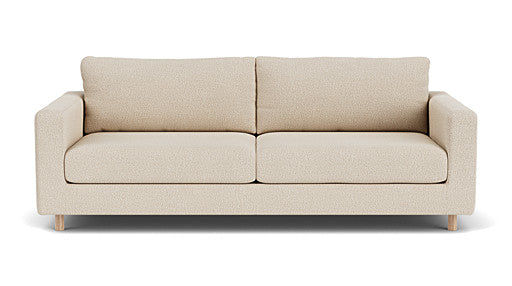 Dylan 3 Seater Couch, Pasha Dune, Oak Soap Legs