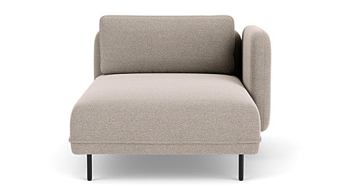 Ellis Chaiselong, Interchangable Arm, Agnes Brown - Sofa Company
