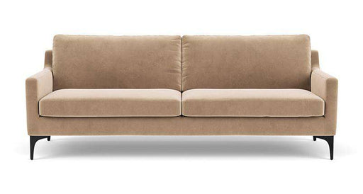 Anna, 3-Seater, Velour Matt Beige - Sofa Company